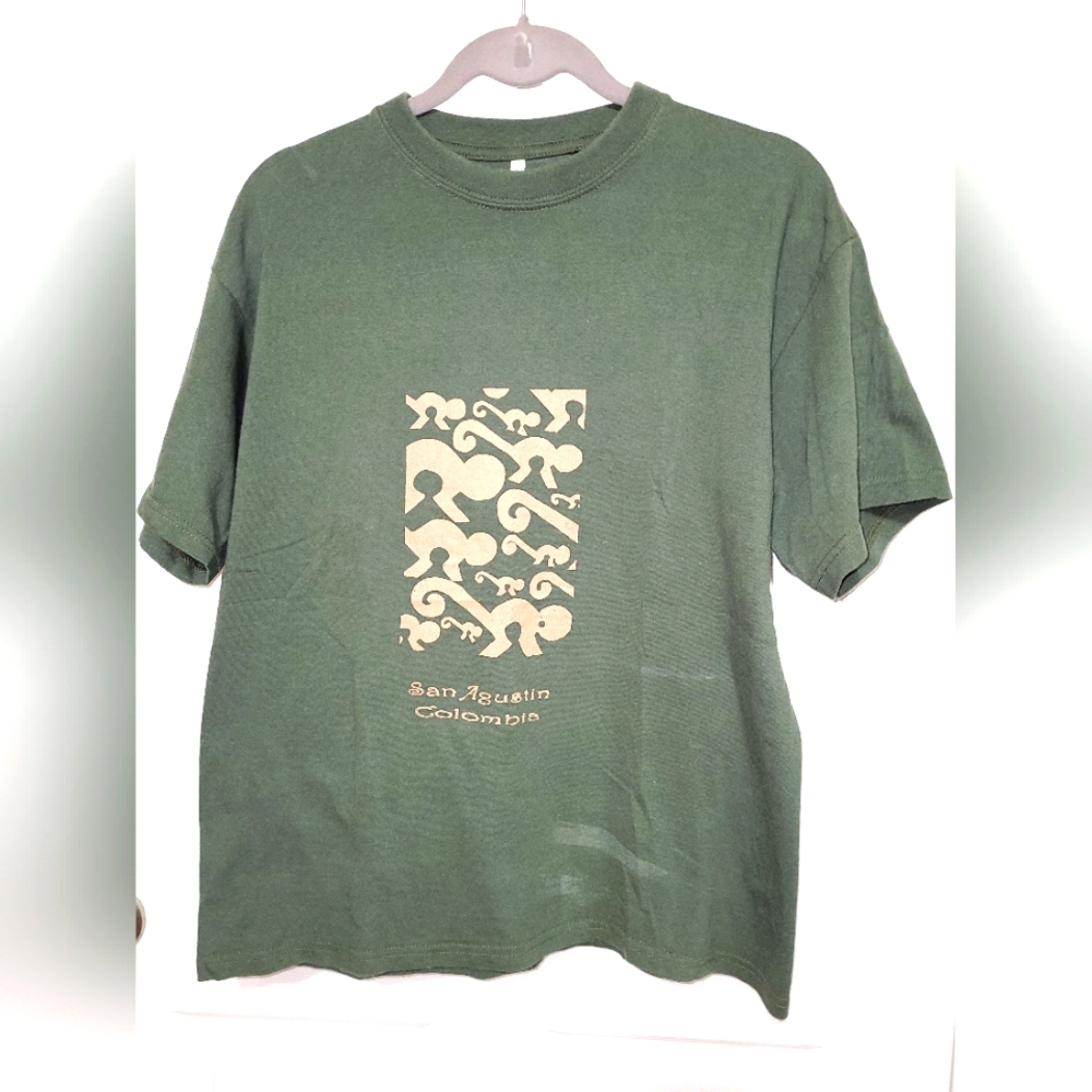 (L)🆕️Vtg🔥St Augustin Columbia🔥 Graphic Monkey Art🐒 Print Tee Ptp 22" L26"
